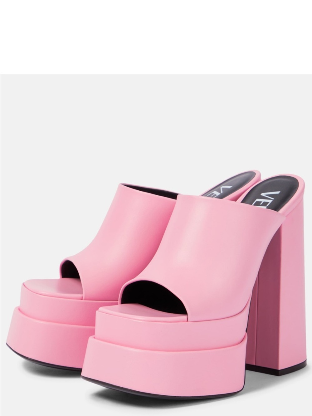 RARE Versace Pink Platform Mule Heels